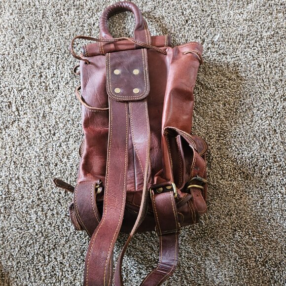 Leather backpack purse main image 5